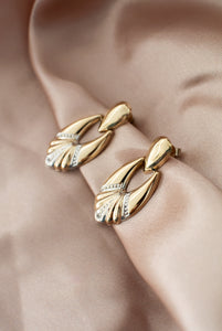 Vintage 9ct Gold & Diamond Earrings Circa 1970s, Delross Design Jewellers, Brisbane Jeweller