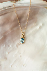 9ct Gold Swiss Blue Topaz Celtic Pendant, Delross Design Jeweller, Brisbane Jeweller, Chermside Jeweller, Custom Jewellery