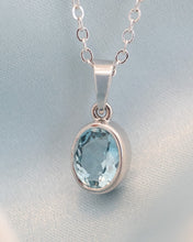 Load image into Gallery viewer, 9ct White Gold Topaz Pendant