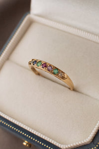  9ct Yellow Gold "Dearest" Ring. Diamond, Emerald, Amethyst, Ruby, Sapphire, Topaz, Delross Design Jeweller, Brisbane Jeweller, Chermside Jeweller, Custom Jewellery
