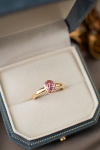 9ct Gold Pink Oval Cubic Zirconia Ring, Delross Design Jeweller, Brisbane Jeweller, Chermside Jeweller, Custom Jewellery 