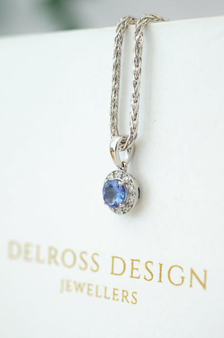 9ct White Gold Tanzanite & Diamond, Delross Design Jewellers, Custom Jewellers Brisbane, Chermside West Jewellers
