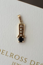 Load image into Gallery viewer, 9ct Gold Sapphire &amp; Diamond Pendant, Delross Design Jeweller, Brisbane Jeweller, Chermside Jeweller, Custom Jewellery