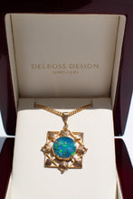 Load image into Gallery viewer, 9ct Gold Opal Doublet Pendant, Delross Design Jeweller, Brisbane Jeweller, Chermside Jeweller, Custom Jewellery