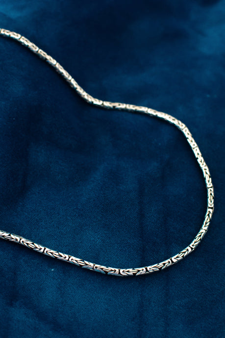 Sterling Silver Round Byzantine Chain, Delross Design Jeweller, Brisbane Jeweller, Chermside Jeweller, Custom Jewellery