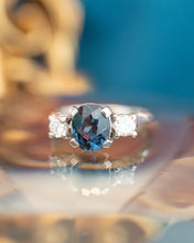Load image into Gallery viewer, 14ct White Gold Blue Spinel &amp; Diamond Ring