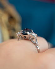 Load image into Gallery viewer, 14ct White Gold Blue Spinel &amp; Diamond Ring