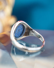 Load image into Gallery viewer, Silver Lapis Signet Ring
