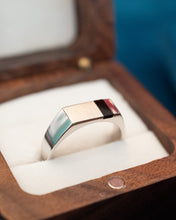 Load image into Gallery viewer, Silver Rectangular Onyx Signet Ring