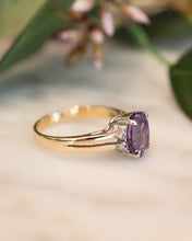 Load image into Gallery viewer, 14ct Yellow &amp; White Gold Amethyst &amp; Diamond Ring