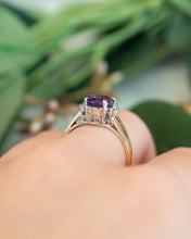 Load image into Gallery viewer, 14ct Yellow &amp; White Gold Amethyst &amp; Diamond Ring