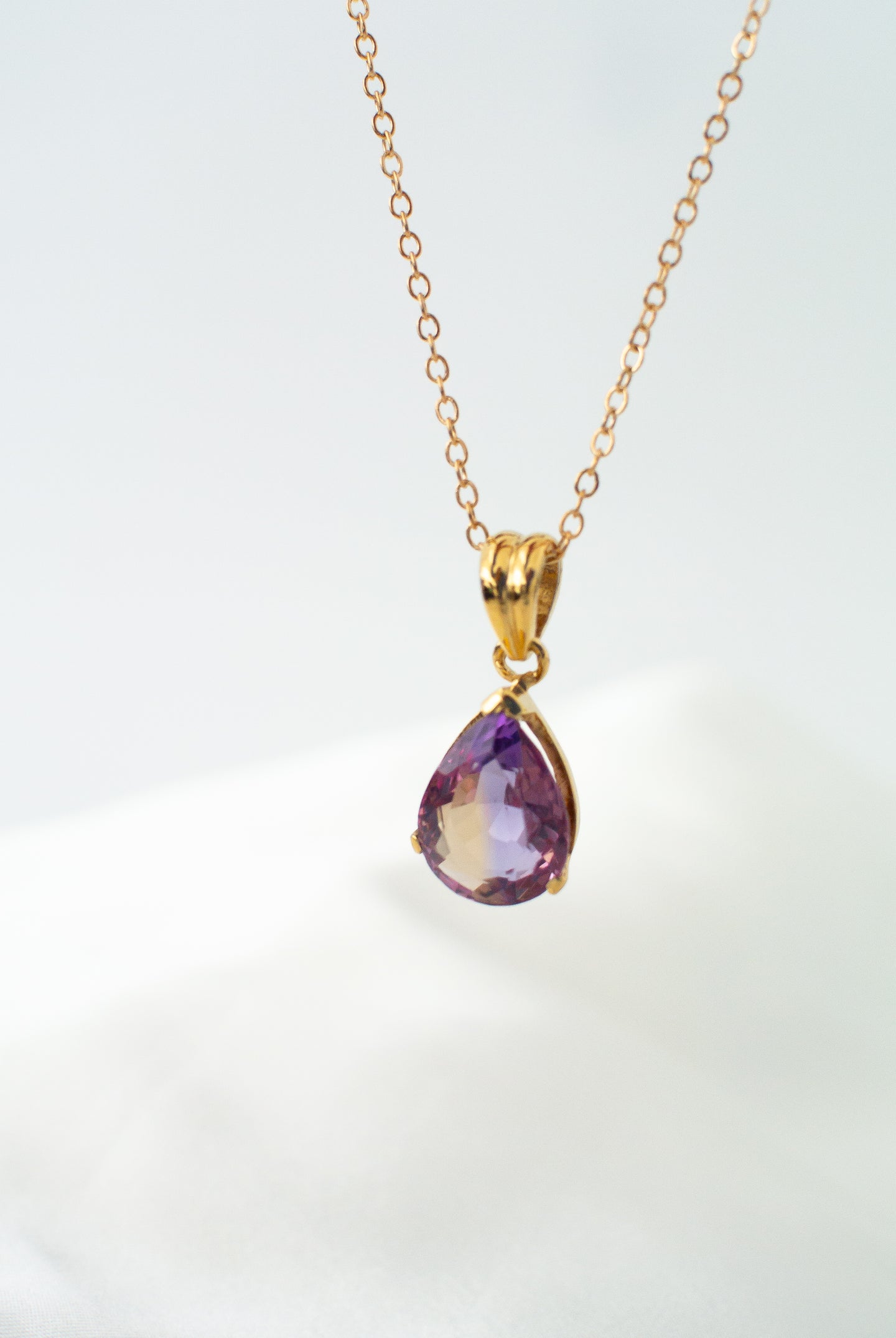 9ct Gold Pear Shaped Ametrine Pendant,  Delross Design Jeweller, Brisbane Jeweller, Chermside Jeweller, Custom Jewellery