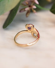 Load image into Gallery viewer, 9ct Yellow Gold Amethyst &amp; Topaz Ring