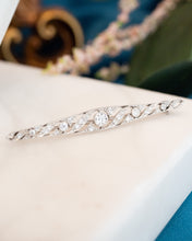Load image into Gallery viewer, Handmade Platinum &amp; 18ct White Gold Diamond Brooch