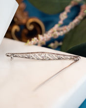 Load image into Gallery viewer, Handmade Platinum &amp; 18ct White Gold Diamond Brooch
