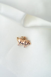 9ct Rose Gold Pig Charm Pendant, Delross Design Jeweller, Brisbane Jeweller, Chermside Jeweller, Custom Jewellery