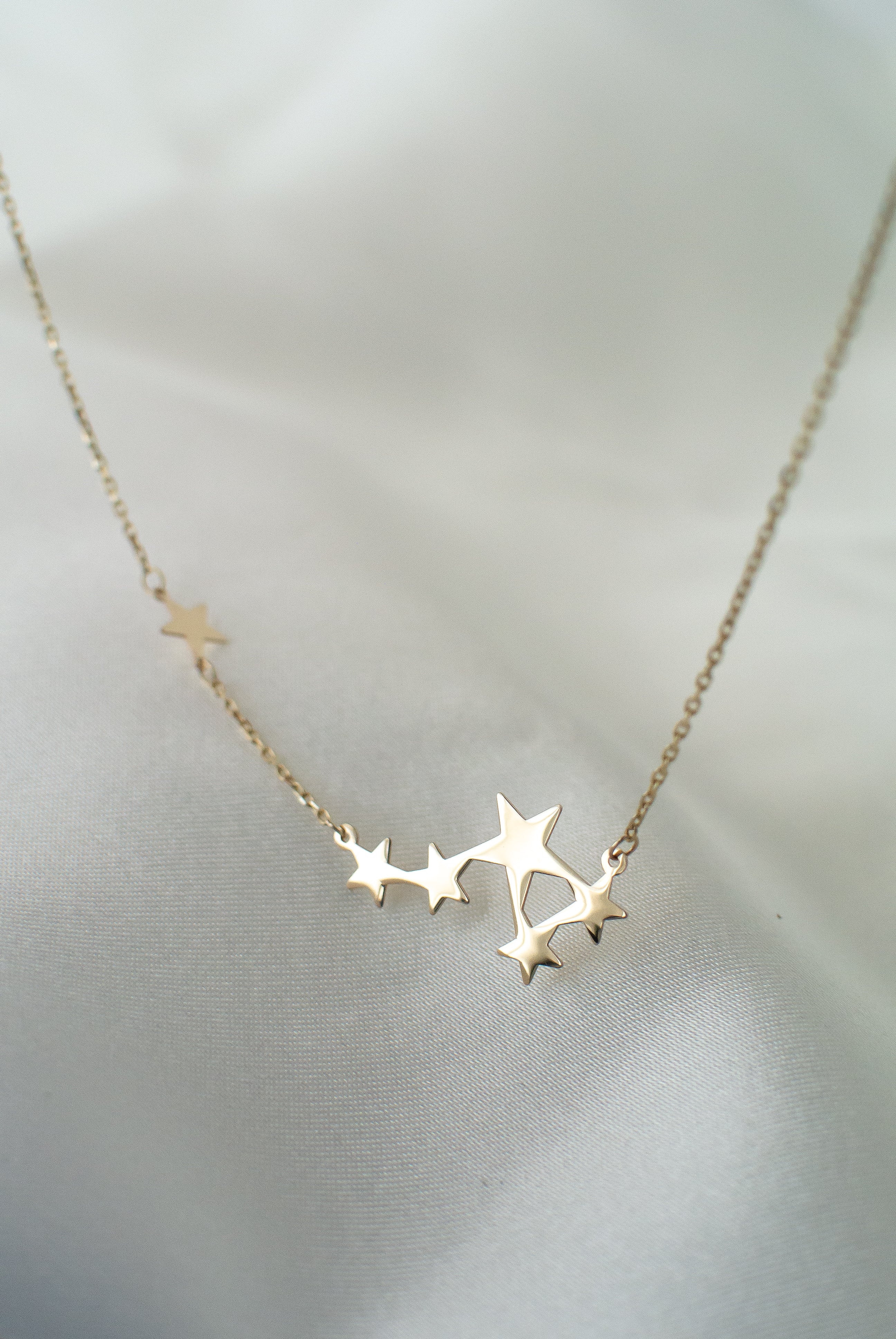 Real gold store star necklace