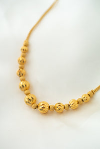 22ct Gold Ornate Beaded Curb Link Necklace,Delross Design Jeweller, Brisbane Jeweller, Chermside Jeweller, Custom Jewellery