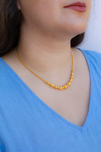 22ct Gold Ornate Beaded Curb Link Necklace,Delross Design Jeweller, Brisbane Jeweller, Chermside Jeweller, Custom Jewellery
