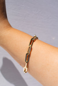 14ct Gold Trombone Link Bracelet