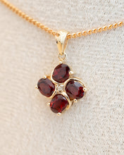 Load image into Gallery viewer, 9ct Yellow Gold Almandine Garnet &amp; Diamond Pendant