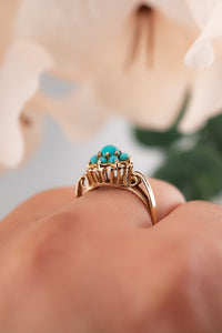 Vintage 9ct Gold Turquoise Ring, Delross Design Jewellers, Brisbane Jewellers, Custom Brisbane Jewellers, Brisbane Jewellery Repairs, Chermside West Jewellers  