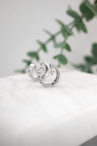 Vintage 9ct White Gold Diamond 0.72ct TDW Huggie Earrings, Delross Design Jewellers, Brisbane Jewellers, Custom Brisbane Jewellers, Brisbane Jewellery Repairs, Chermside West Jewellers   