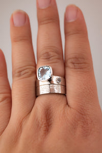 925 Sterling Silver Topaz & White Sapphire Ring, Delross Design Jewellers, Brisbane Jewellers, Custom Brisbane Jewellers, Brisbane Jewellery Repairs, Chermside West Jewellers  