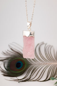 925 Sterling Silver Rose Quartz Pendant, Delross Design Jewellers, Brisbane Jewellers, Custom Brisbane Jewellers, Brisbane Jewellery Repairs, Chermside West Jewellers  