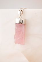 Load image into Gallery viewer, 925 Sterling Silver Rose Quartz Pendant, Delross Design Jewellers, Brisbane Jewellers, Custom Brisbane Jewellers, Brisbane Jewellery Repairs, Chermside West Jewellers  