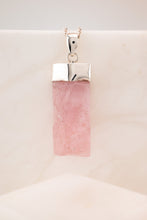 Load image into Gallery viewer, 925 Sterling Silver Rose Quartz Pendant, Delross Design Jewellers, Brisbane Jewellers, Custom Brisbane Jewellers, Brisbane Jewellery Repairs, Chermside West Jewellers  