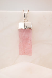 925 Sterling Silver Rose Quartz Pendant, Delross Design Jewellers, Brisbane Jewellers, Custom Brisbane Jewellers, Brisbane Jewellery Repairs, Chermside West Jewellers  