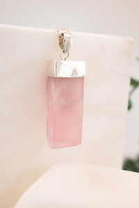 925 Sterling Silver Rose Quartz Pendant, Delross Design Jewellers, Brisbane Jewellers, Custom Brisbane Jewellers, Brisbane Jewellery Repairs, Chermside West Jewellers  