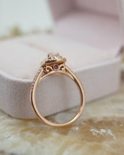 Load image into Gallery viewer, 10ct Rose Gold Morganite, Sapphire &amp; Diamond Ring