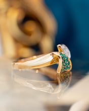 Load image into Gallery viewer, 9ct Yellow Gold Emerald &amp; Diamond Ring