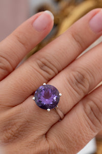 925 Sterling Silver Purple Stone Ring,  Delross Design Jewellers, Brisbane Jewellers, Custom Brisbane Jewellers, Brisbane Jewellery Repairs, Chermside West Jewellers  