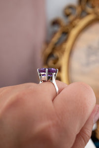 925 Sterling Silver Purple Stone Ring,  Delross Design Jewellers, Brisbane Jewellers, Custom Brisbane Jewellers, Brisbane Jewellery Repairs, Chermside West Jewellers  