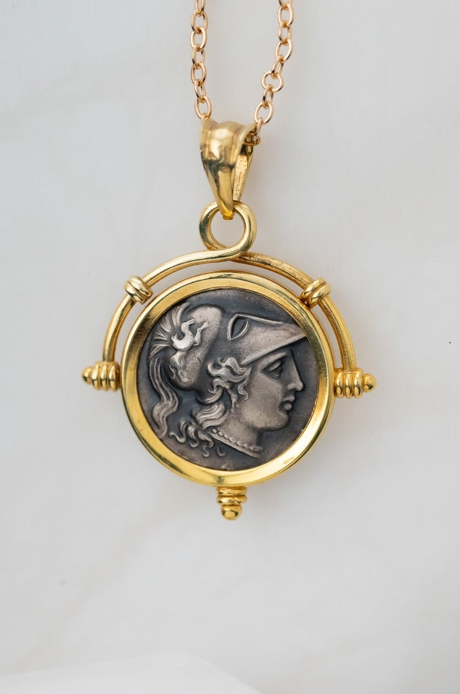 14ct Gold Greek Coin Pendant, Delross Design Jewellers, Brisbane Jewellers, Custom Brisbane Jewellers, Brisbane Jewellery Repairs, Chermside West Jewellers