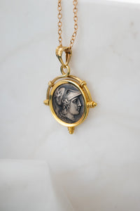 14ct Gold Greek Coin Pendant, Delross Design Jewellers, Brisbane Jewellers, Custom Brisbane Jewellers, Brisbane Jewellery Repairs, Chermside West Jewellers