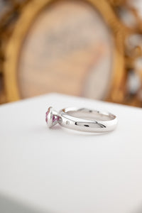 18ct White Gold Pink Sapphire & Diamond 0.05ct TDW Ring, Delross Design Jewellers, Brisbane Jewellers, Custom Brisbane Jewellers, Brisbane Jewellery Repairs, Chermside West Jewellers   