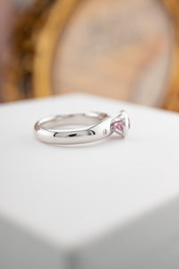 18ct White Gold Pink Sapphire & Diamond 0.05ct TDW Ring, Delross Design Jewellers, Brisbane Jewellers, Custom Brisbane Jewellers, Brisbane Jewellery Repairs, Chermside West Jewellers   