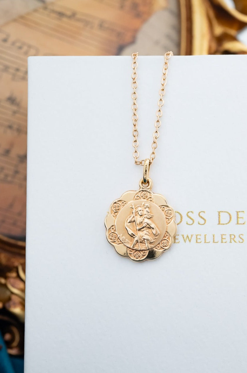 Vintage 9ct Gold Saint Christopher Pendant,  Delross Design Jewellers, Brisbane Jewellers, Custom Brisbane Jewellers, Brisbane Jewellery Repairs, Chermside West Jewellers  