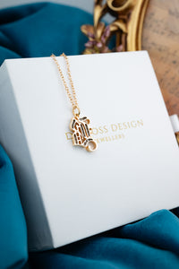 14ct Gold Diamond 'B' Pendant,  Delross Design Jewellers, Brisbane Jewellers, Custom Brisbane Jewellers, Brisbane Jewellery Repairs, Chermside West Jewellers  