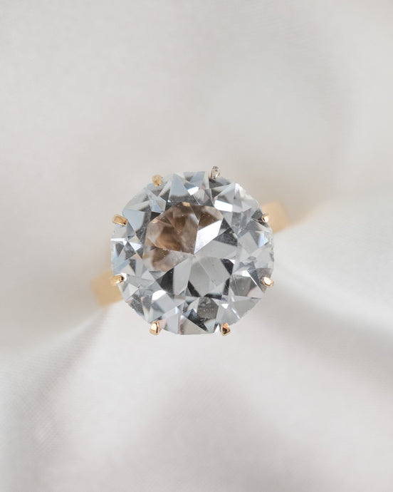 Vintage 9ct Paste Solitaire Ring