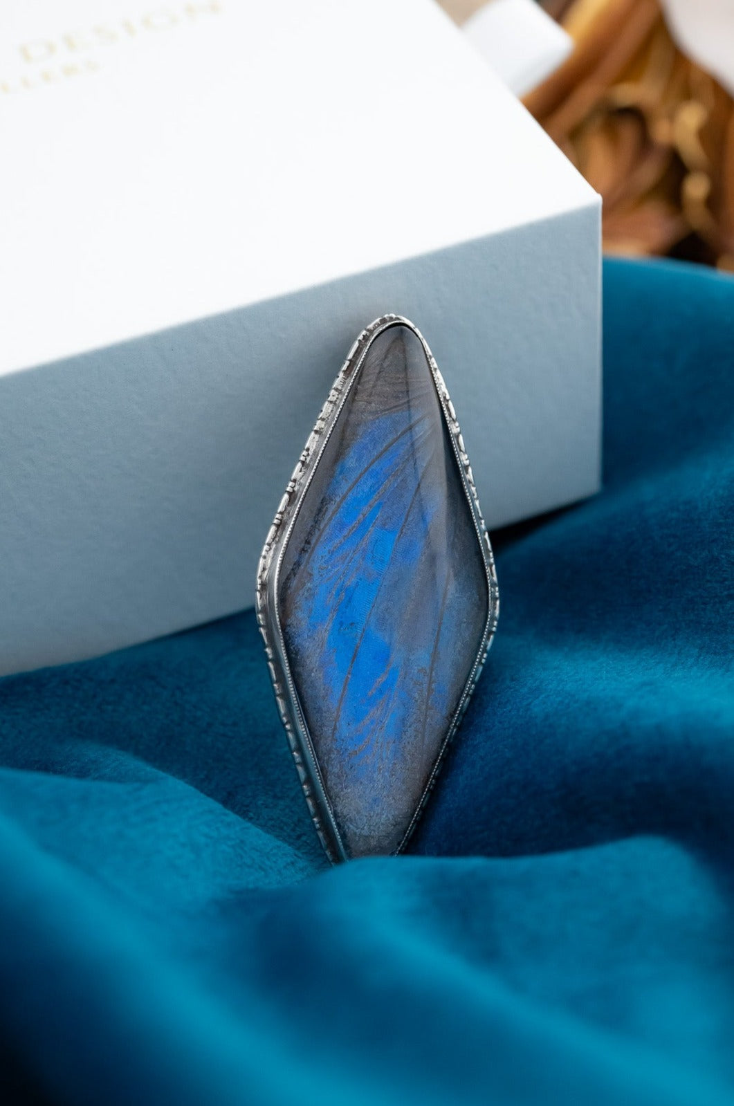 Sterling Silver Antique Butterfly Wing Brooch