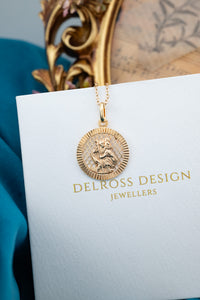 Vintage 9ct Gold Saint Christopher Medal Pendant,  Delross Design Jewellers, Brisbane Jewellers, Custom Brisbane Jewellers, Brisbane Jewellery Repairs, Chermside West Jewellers   