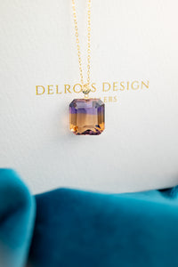 Gold Plated Natural Ametrine Pendant, Delross Design Jewellers, Brisbane Jewellers, Custom Brisbane Jewellers, Brisbane Jewellery Repairs, Chermside West Jewellers  