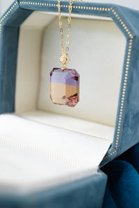 Gold Plated Natural Ametrine Pendant, Delross Design Jewellers, Brisbane Jewellers, Custom Brisbane Jewellers, Brisbane Jewellery Repairs, Chermside West Jewellers  