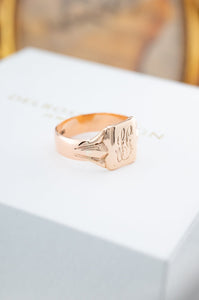 Antique 9ct Rose Gold Early Australian Signet Ring, Delross Design Jewellers, Brisbane Jewellers, Custom Brisbane Jewellers, Brisbane Jewellery Repairs, Chermside West Jewellers  