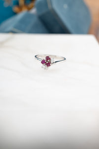 Vintage 14ct White Gold Ruby & Diamond Ring, Delross Design Jewellers, Brisbane Jewellers, Custom Brisbane Jewellers, Brisbane Jewellery Repairs, Chermside West Jewellers  